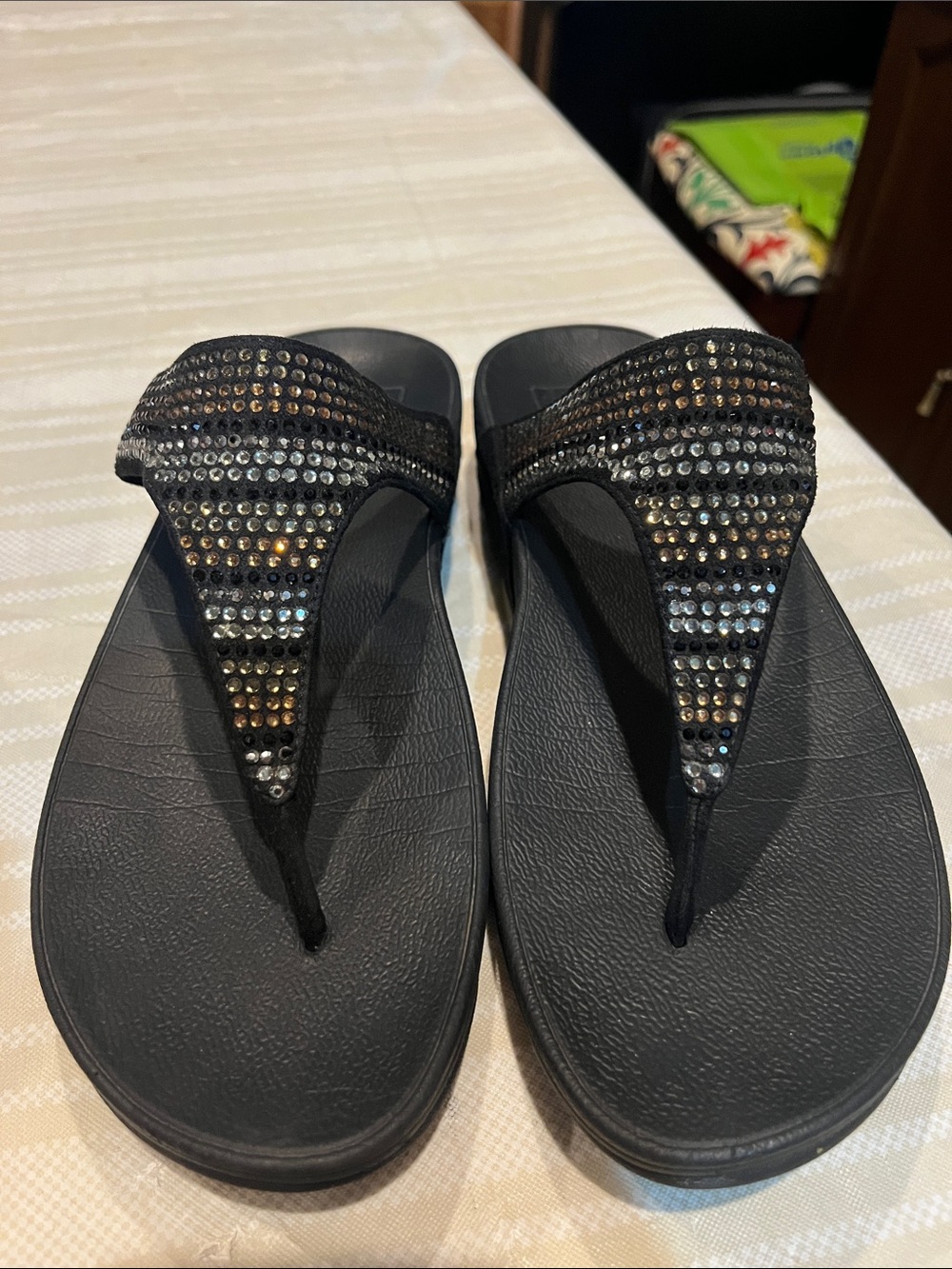 Fitflop Strobe Rhinestone Sandals size 8 women’s
